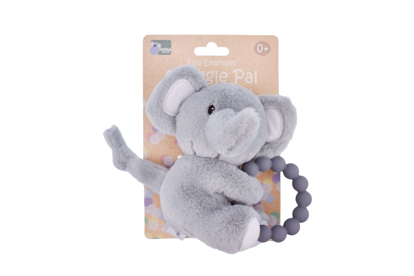SNUGGLE PAL ELLIS ELEPHANT WITH SILICONE TEETHING RING
