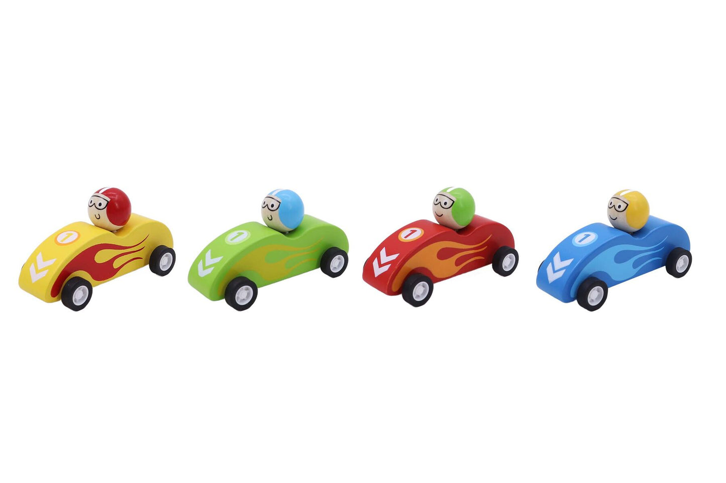 WOODEN PULL BACK RACING CAR PRICE FOR 4PC