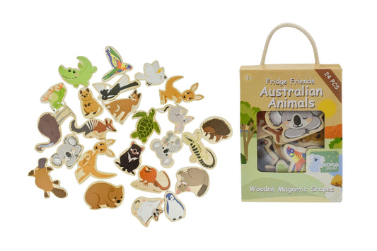 FRIDGE FRIENDS MAGNETIC AUSTRALIAN ANIMALS 24PCS