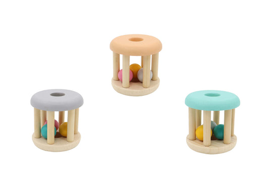 CALM & BREEZY WOODEN RATTLE SET OF 3
