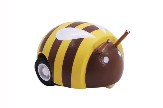 WOODEN PULL BACK BEE